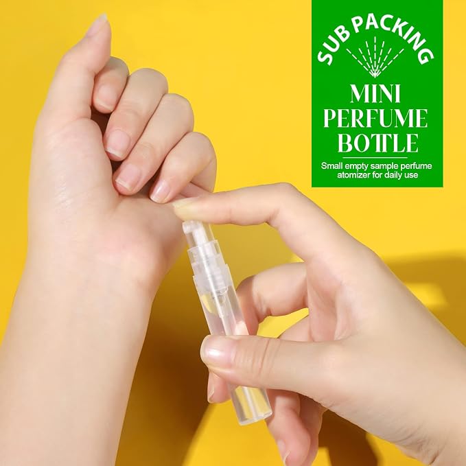 Teenitor Mini Spray Bottle 20Pcs, Perfume Travel Refillable 5ml Spray Bottle Perfume Bottle, Fine Mist Mini Perfume Atomizer, Plastic Perfume Bottles Empty
