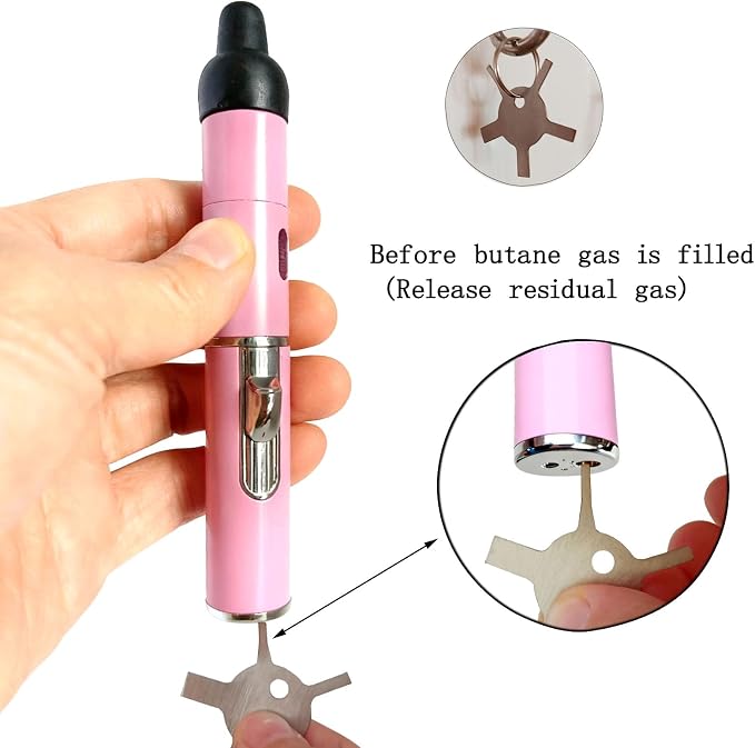 Torch Lighter,Handheld Multifunctional All-in-One Tube Built-in Detachable Windproof Lighter,Outdoor,Indoor,Camping,Candle,Birthday,Light Pink(2PCS)