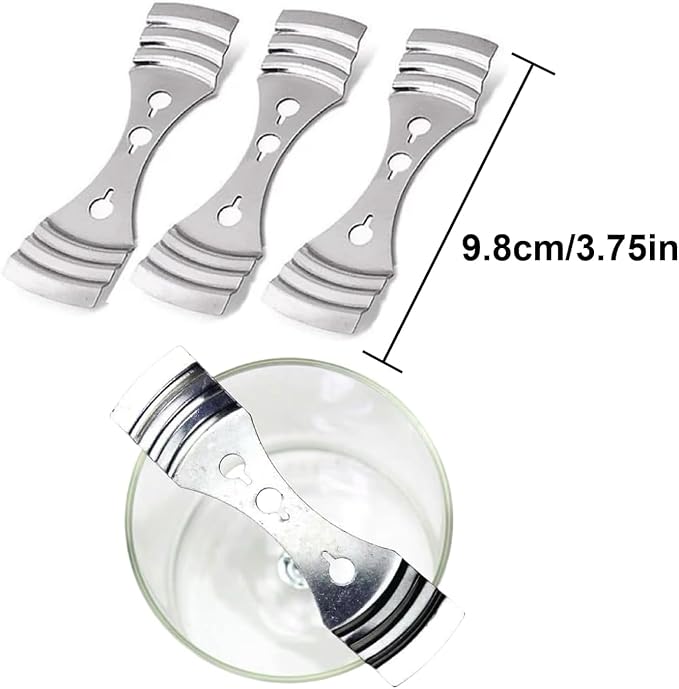 60 pcs Metal Candle Wick Centering Devices Stainless Steel Candle Wick Holder for Candle Making Candle Wick Holders