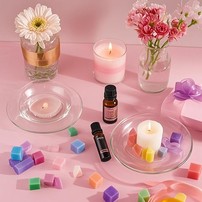 Electric Oil Melt Warmer Electric Wax Melt Warmer Replacement Parts Melter Fragrance Oil Warmer Burner Spare Wax Dish (Dish*2round)