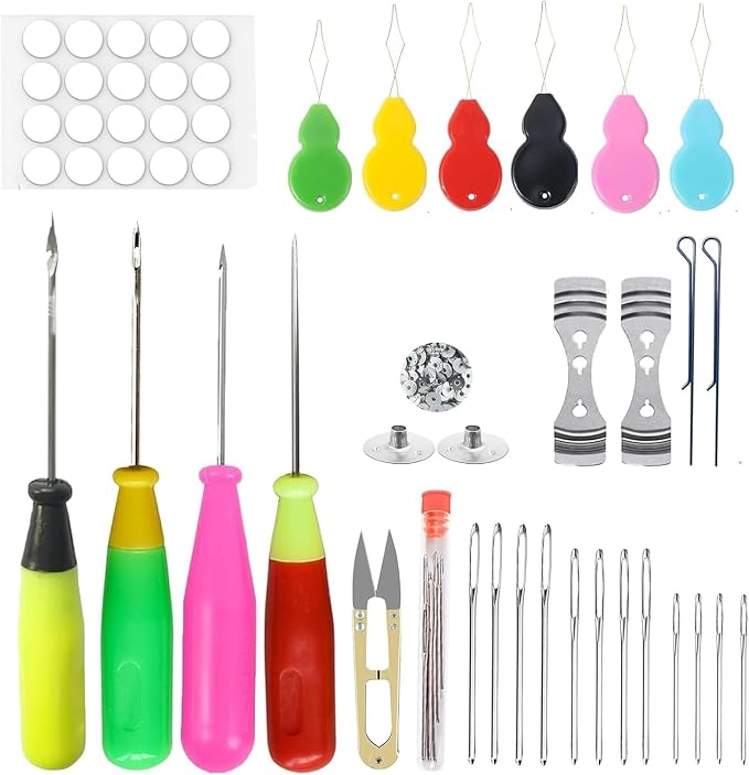 3 PCS Punch Needle Wick for Candle Making, Round Hole Candle Punch Wicking Needle Tools, Punch Needle Candle Wick Tool for Silicone Molds Making (Mix, 1 Set)