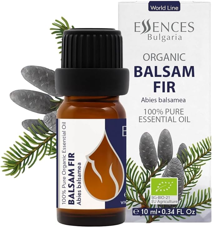 Essences Bulgaria Balsam Fir Essential Oil 10ml (0.34 Fl Oz) | Abies balsamea | 100% Pure, Natural, Undiluted | Aromatherapy, Cosmetics | Non-GMO, Cruelty-Free