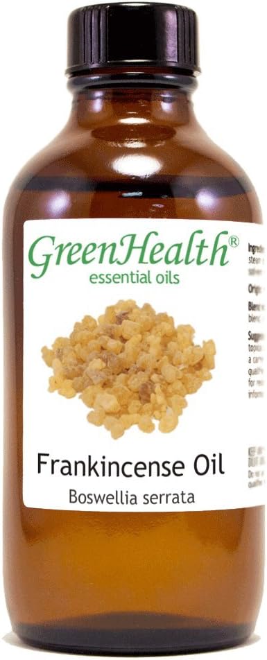 Frankincense Essential Oil - 4 fl oz - Amber Glass Bottle w/Cap - 100% Pure Essential Oil - GreenHealth