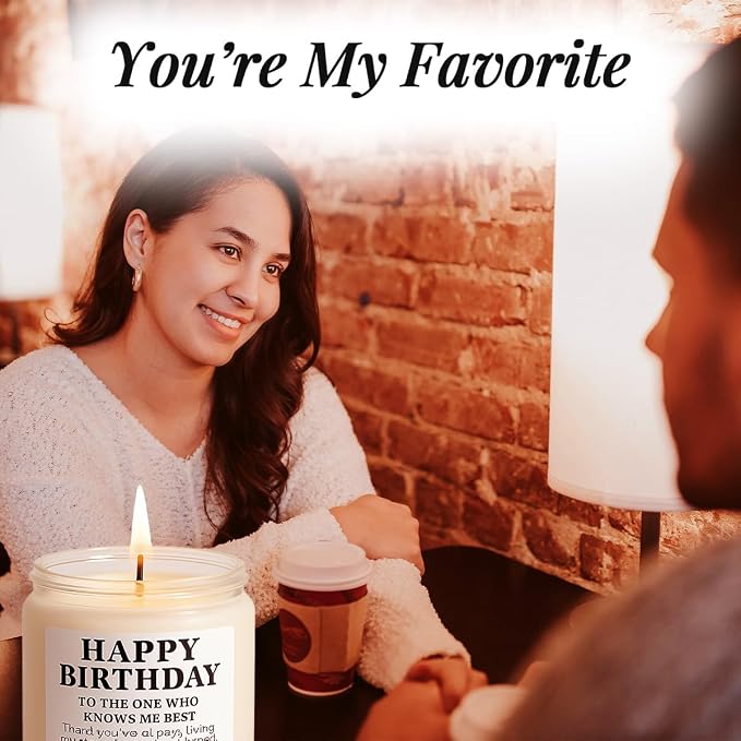 Birthday Gifts for Women – Funny Lavender Candle, Best Friend Birthday Gifts for Women Unique, Thoughtful Gift for BFF, Soul Sister, Coworker, or Classmate, White