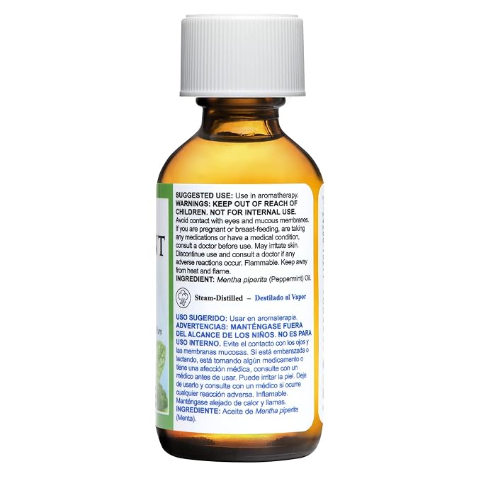 De La Cruz Peppermint Essential Oil - 100% Peppermint Oil for Aromatherapy - Steam Distilled - 1 Fl OZ (3 Bottles)
