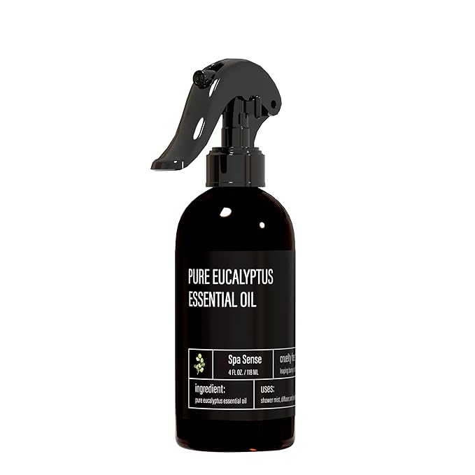Spa Sense Pure Eucalyptus Oil Shower Mist and Steam Room Spray - Room Spray and Eucalyptus Spray for Shower - Premium Aromatherapy Essential Oil Spray - 4 Ounce
