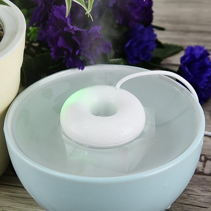 Zerone Humidifier Mini Cute Mist USB Humidifier Floating Water Air Fresher Diffuser for Car Travel Use(White)