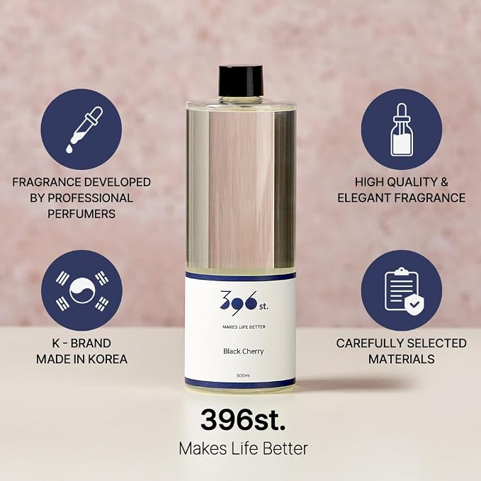 396 st. Reed Diffuser Oil Refill, Baby Powder(Also Known as Refreshing Air), 16.9oz(500ml), 10 Fiber Reed Sticks/Home Fragrance, Scented Oil Refills, Oils for Reed Diffuser, Home Décor