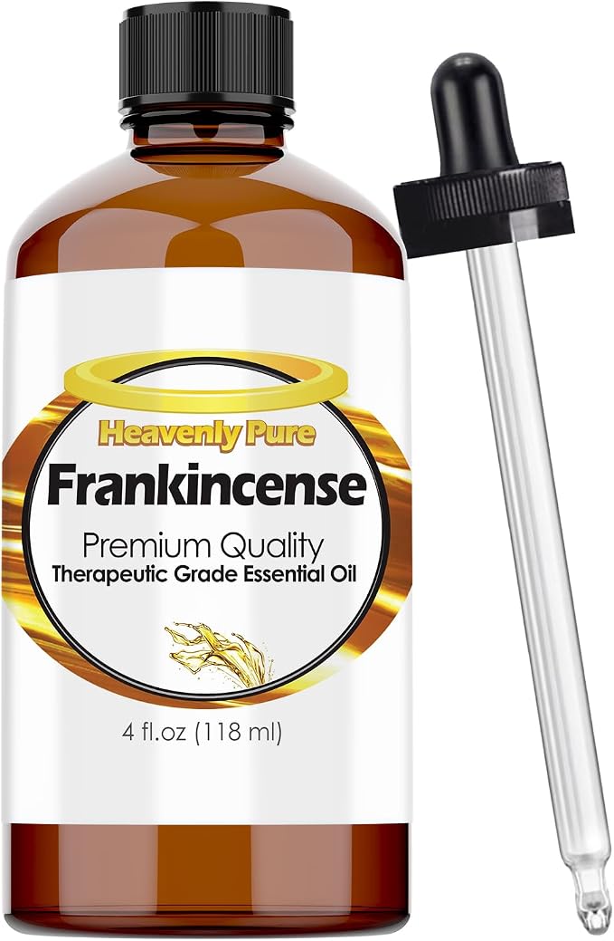 Heavenly Pure Frankincense Essential Oil - Pure & Natural Frankincense Aroma Therapeutic Grade Essential Oil (Huge 4 OZ - Bulk Size)