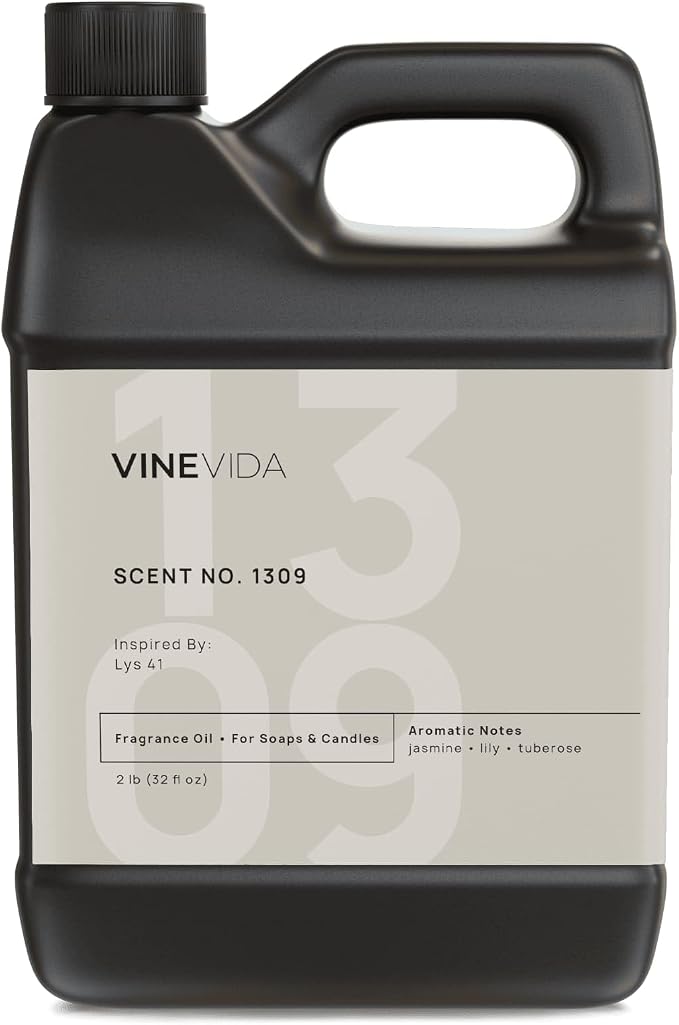 VINEVIDA Scent NO. 1309 Fragrance Oil - 32oz (2lbs) - Inspired by: LYS 41 Fragrance Oil for Candle Making - Made in USA Candle Scents Scents for Soap Making
