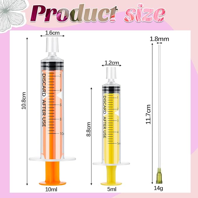 Geiserailie 6 Packs 5ml 10ml Perfume Refill Tools Kit, Perfume Syringe Refill Set with Plastic Tube, Mini Fragrance Transfer Tool for Travel Refillable Liquid, Cologne Fragrance Refilling (Rainbow)
