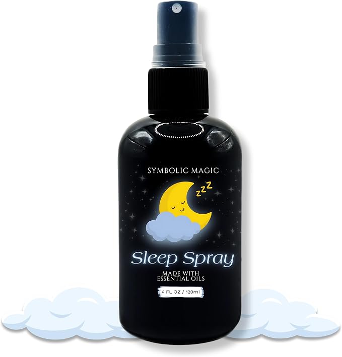 Symbolic Magic Sleep Spray – Calming Lavender and Essential Oils, Pillow Mist for Deep Sleeping, Aromatherapy, Calming Bedtime, Chamomile & Linen Spray for Relaxation and Peaceful Rest, 4oz