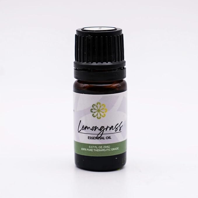 Essence Lemongrass Essential Oil, 5 ml | Aromatherapy Oil for Diffusers & Personal Use | Natural Fragrance for Relaxation, Clarity & Wellness | Made in USA | Fresh & Citrusy Scent