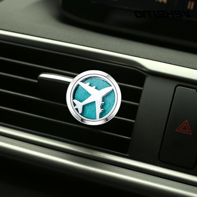 Plane Car Diffuser Vent Clip Essential Oil Aromatherapy Car Diffuser Vent Clips Air Freshener Car Accessories for Women with 10 Refill Pads