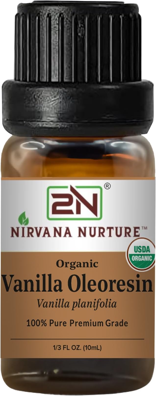 Vanilla Oleoresin, USDA Certified Organic, 100% Pure Undiluted, Aromatherapy Oil for Diffuser, Hair & Skin Care