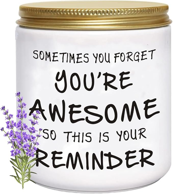BFJLIFE Candles Gifts for Women Unique Inspirational Mothers Day Christmas Birthday Self Care Relaxation Spa Gifts for Sister Friend Her Wife Girlfriend Lavender Scented Candle