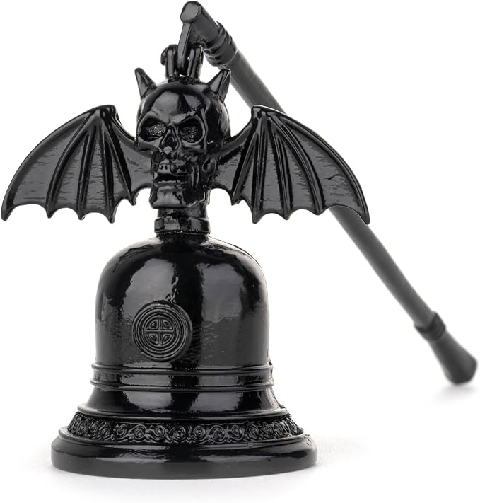 Candle Snuffer Accessory for Putting Out Extinguish Candle Wicks Flame Safely， Skull Candle Snuffers Accessory for Candle Lovers Suitable (Black)