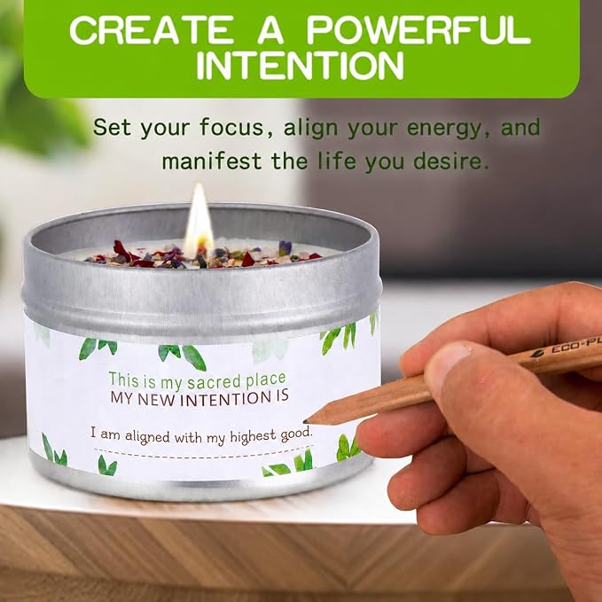 TOMOKO White Sage Candle, Sage Leaf, Rose, Lavender, Himalayan Salt & Essential Oil