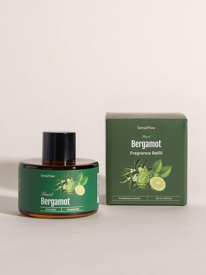 Essential Oil Refill 1.02oz/30ml for SF101/SF101S Waterless Aromatherapy Diffuser, Covers 1000 Sq Ft, 120-Day Natural Scent 1 Pack,Bergamot