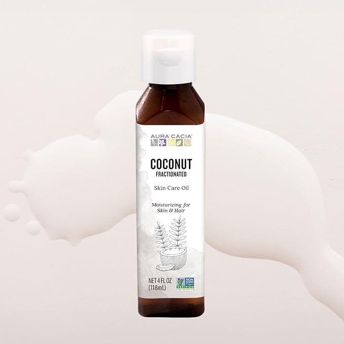 Aura Cacia Fractioned Coconut Oil Skin Care Oil, 4 Fl Oz