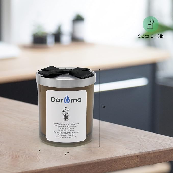 Scented Jar Candle, Daroma Aromatherapy Candle With 100% Natural Soy Wax and Essential Oil, Long Burning Candle, Relaxing for Bath, Yoga,Work,Holiday Gifts for Birthday,Christmas,Lime Basil & Mandarin