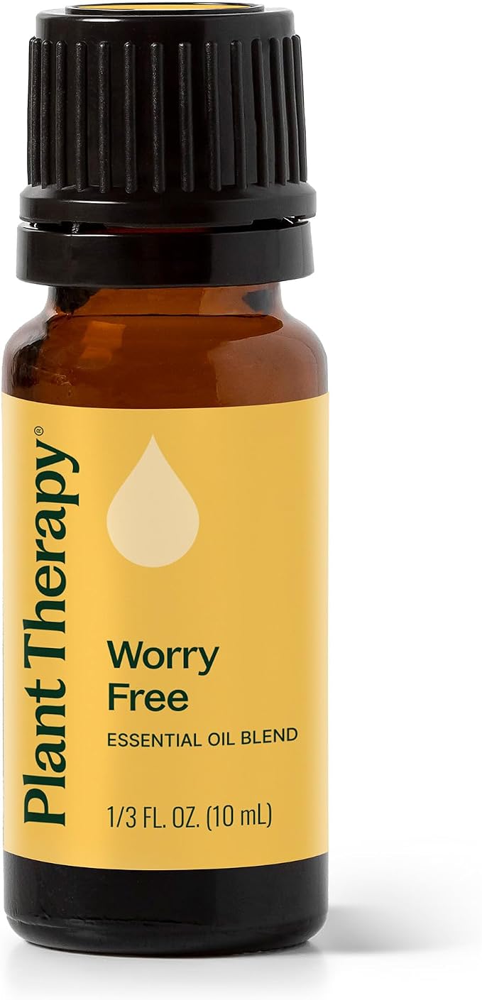 Plant Therapy Worry Free Essential Oil Blend, 10 mL (1/3 oz), Calming Relief Blend, 100% Pure and Undiluted, Natural Aromatherapy for Diffusers and DIYs