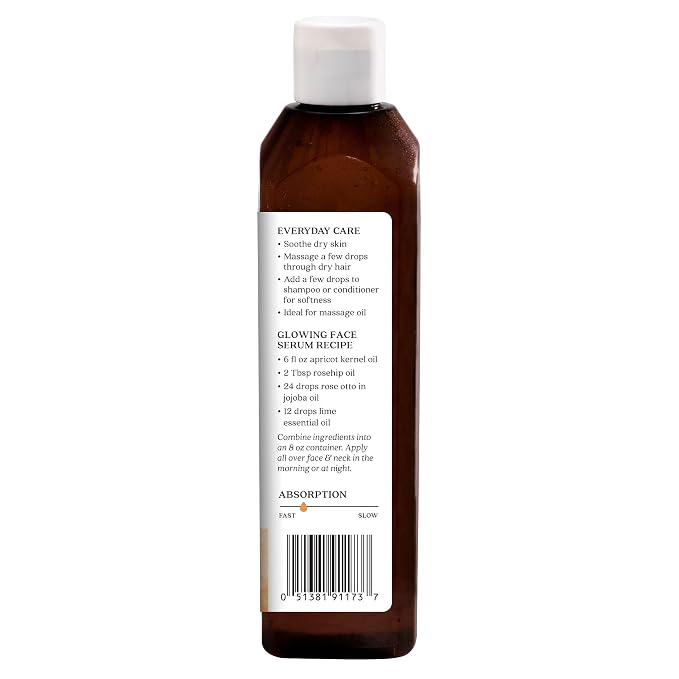 Aura Cacia Natural Skin Care Oil, Rejuvenating Apricot Kernel with Vitamin E, 16 Fluid Ounce