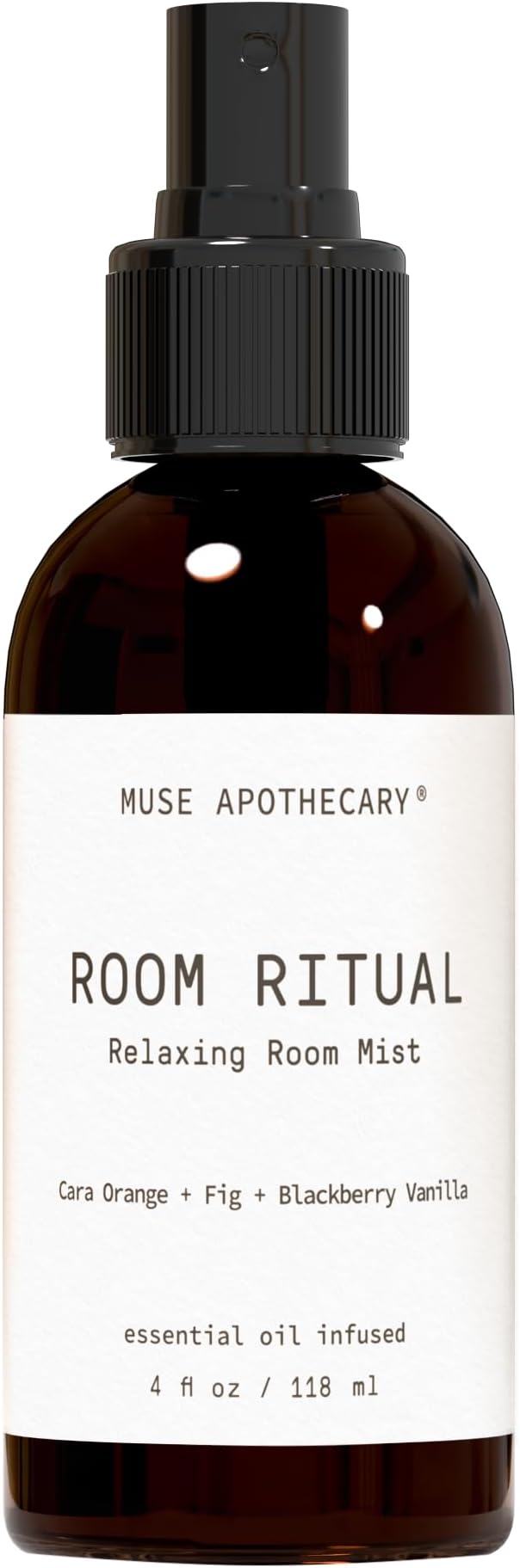 Muse Apothecary Room Ritual - Aromatic and Relaxing Room Mist, Infused with Natural Essential Oils - 4oz, Cara Orange + Fig + Blackberry Vanilla
