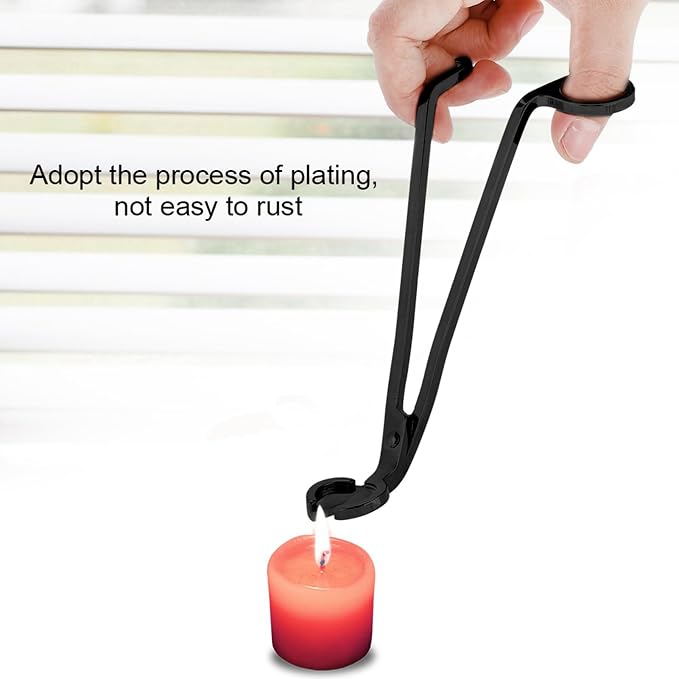 Candle Wick Trimmer,4 Colors Plating Design Heart Stainless Steel Wick Cutter Scissors Tool for Candle Making Supplies Accessories Remove (Black)