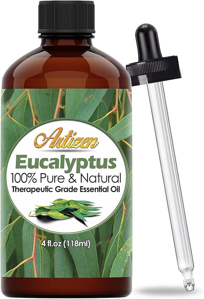 Artizen Eucalyptus Essential Oil 4 Fl Oz (Pack of 1) Large Bottle for Aromatherapy Diffusers DIY Blends and Crafts