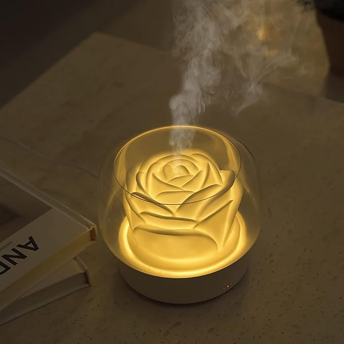 Diffusers for Essential Oils Large Room: SEVEYEE 500ml Aromatherapy Diffuser for Home Bedroom - Big Capacity Running 24 Hours Waterless Auto Off with 7 Colors Lights - White