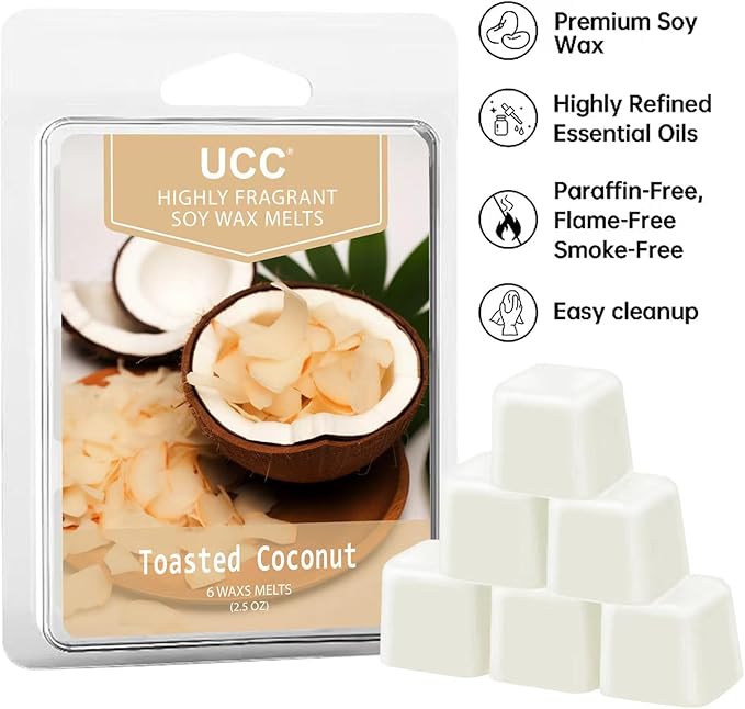 UCC Premium Wax Melts, Fall Variety Fragrance Melts, Scented Soy Wax Melts Cubes, Natural Plant Based Highly Scented Wax Melts Tarts, 4 Pack