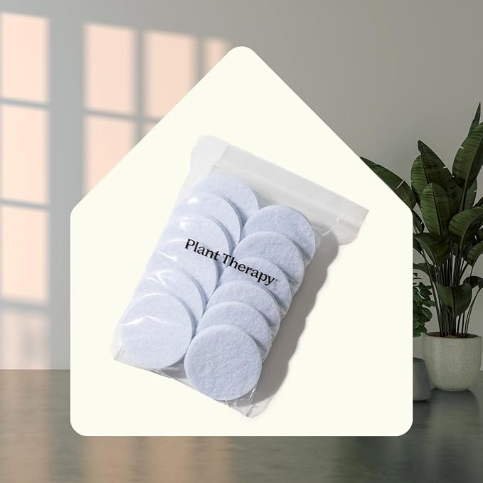 Plant Therapy Home AuraDrop Diffuser Refill Pads 12-Pack - Refill Pads Designed for Auradrop Diffuser, Switch Scents Anytime, 12 Refill Pads Included