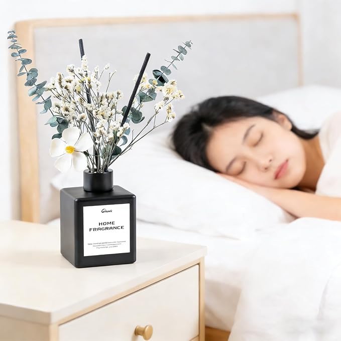 Reed Diffusers for Home, Natural Flower Reed Diffusers Set,150ml(5.3oz) Long Lasting Reed Fragrance for Bathroom, Home Fragrance Diffuser, Scent Diffusers, Scented Oils, Bathroom Décor，Air Fresheners
