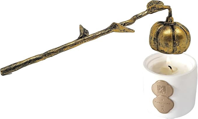 AIM & GGKK Candle Snuffer, Candle Snuffer Extinguisher with Long Handle,Retro Style Wick Flame Snuffer for Putting Out Candle Flame Safely,Pumpkin Candle Snuffers Accessory for Candle Lovers