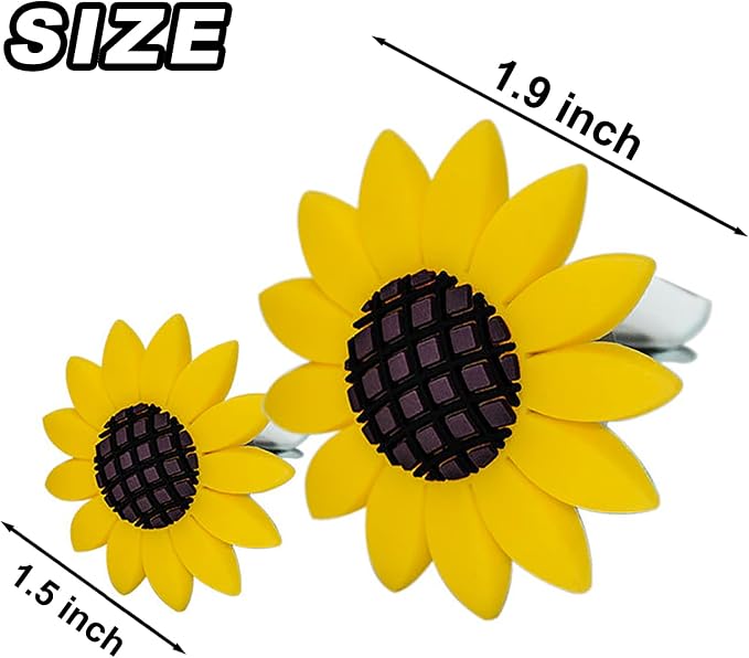2 Pieces Sunflower Air Freshener Clips Cute Car Air Vent Clip Charm Car Interior Decor Sun flower Accessories Decorations