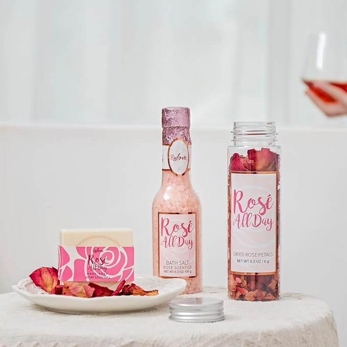 BFF LOVE 6 Pcs Rose Spa Set for Women, Spa Gifts for Women, Gift Set for Her, Spa Kit for Birthday, Mother's Day, Valentine's Day Gifts for Mom,Wife,Girlfriend
