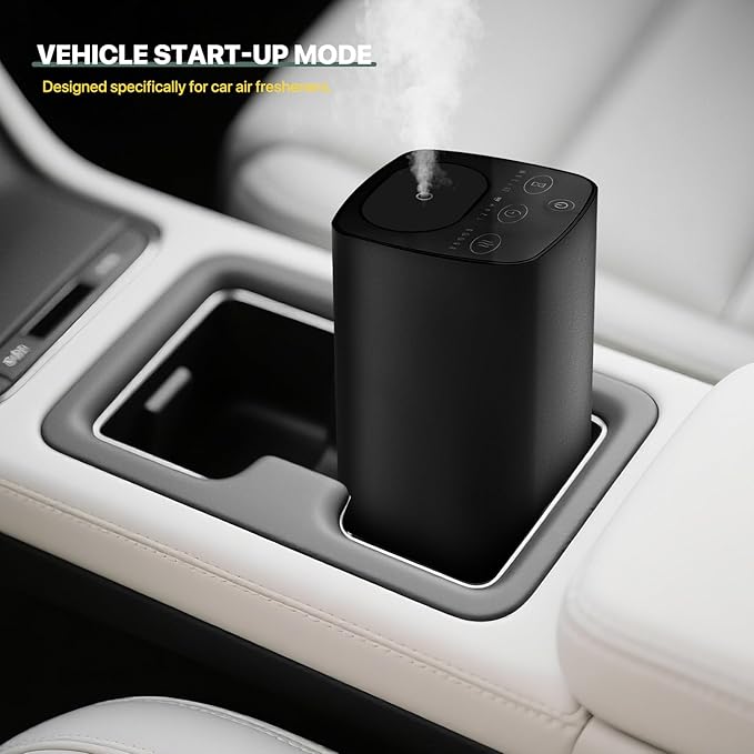 Waterless Car Essential Oil Diffuser, Portable Nebulizer Aromatherapy Diffuser, Mini Scent Air Machine with Timers for Home, Room, Car, Office,Travel