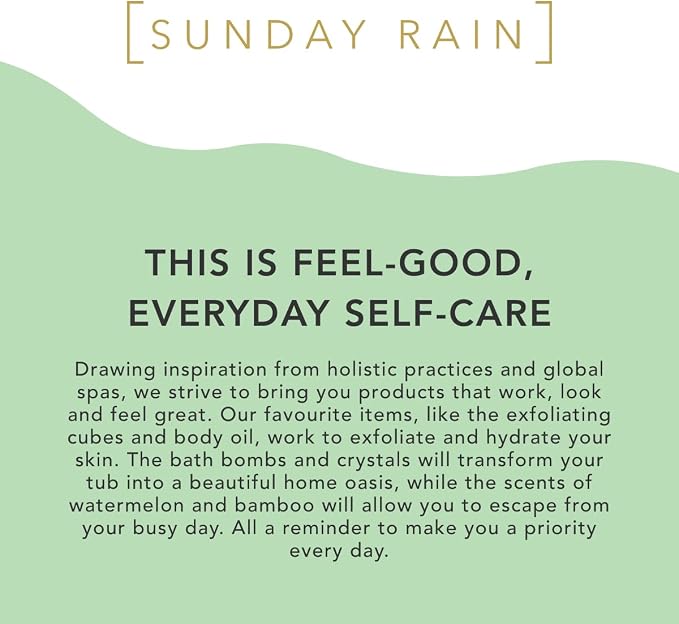 Sunday Rain Aloe Vera & Sweet Mint Soy Candle, with Aromatherapy Oils, Up to 40 Hours Burn Time, Refreshing & Calming Fragrance, 265g
