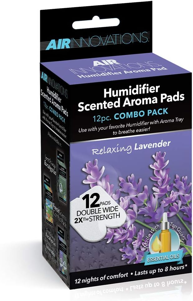 Air Innovations Relaxing Lavender Essential Oil Humidifier Aromatherapy Refill Pads 12 pack