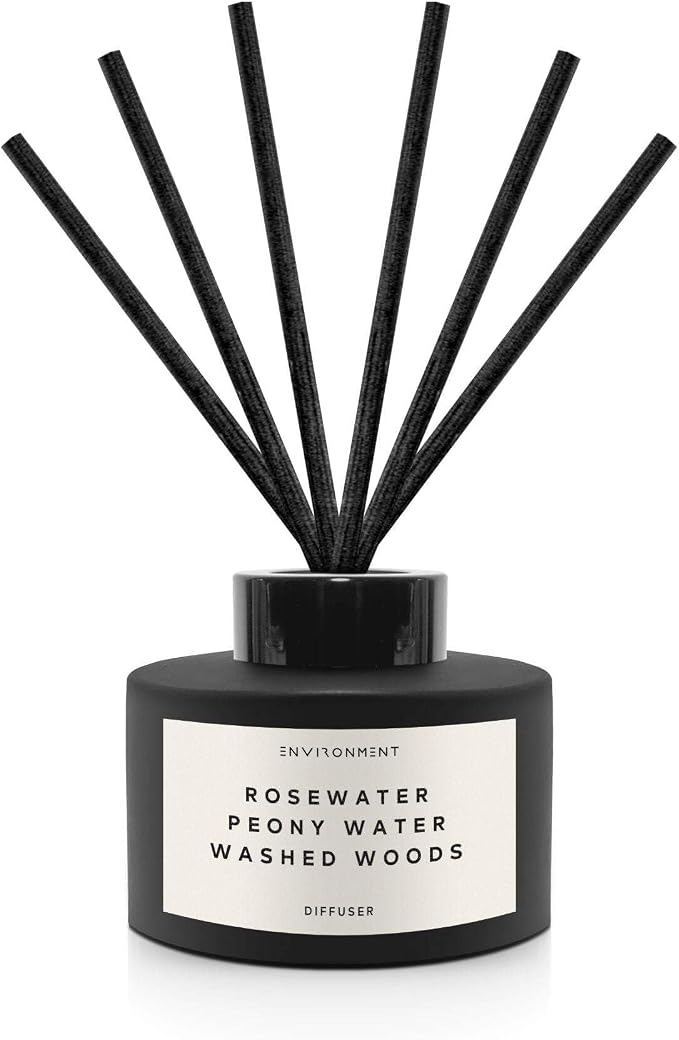 ENVIRONMENT Inspired by Designer Perfume IM L'Eau Reed Diffuser, 200ml Luxury Scented Aromatherapy (Rosewater | Peony Water | Washed Woods) Diffusers for Home, Diffusing Oil, Home Fragrance Product