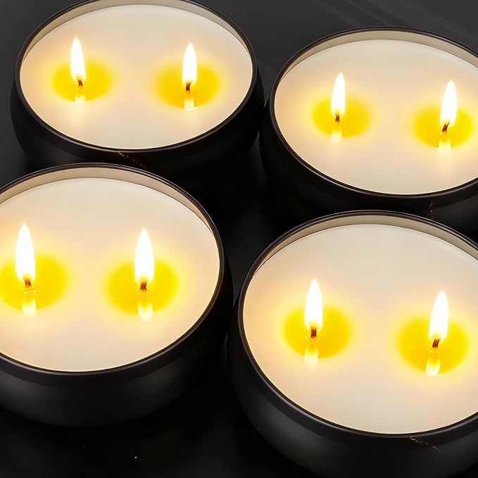 Mens Scented Candle Gift Set 4 Pack Men Candles for Home Scented, 24oz Soy Candle 240 Hour Mens Scented Candle Gift Set for Dad, Boyfriend, Husband Birthday, Valentine, Christmas, Anniversary Present
