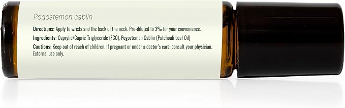 Plant Therapy Patchouli Essential Oil 100% Pure, Pre-Diluted Roll-On, Natural Aromatherapy for Relaxation, Stress Relief, and Skin Care