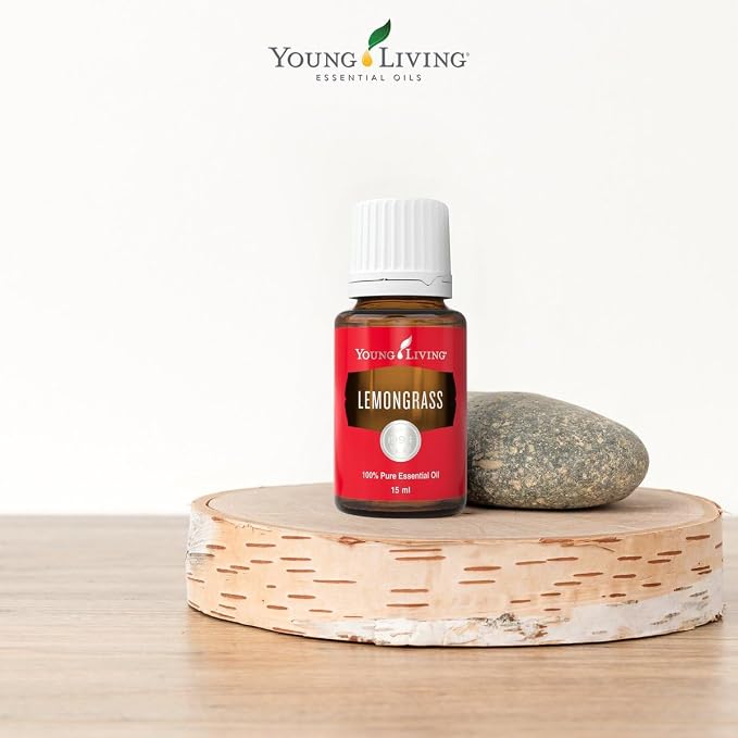 Young Living Lemongrass Essential Oil | 15 ml | Fresh Citrus Aroma for Diffusers, Massage & Aromatherapy | Cymbopogon Flexuosus Botanical Oil | Bright Lemon Scent | Seed to Seal Quality