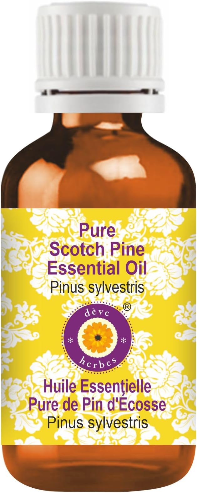 Deve Herbes Pure Scotch Pine Essential Oil (Pinus sylvestris) Steam Distilled 30ml (1 oz)