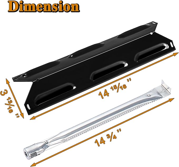 Grill Replacement Parts for BBQ Pro Kenmore 5 Burner 146.47468610 146.23680310 146.47469610 146.23770310 146.16153110 Flame Tamer Heat Plates 40800023 Burner 40700125 Crossover Tubes