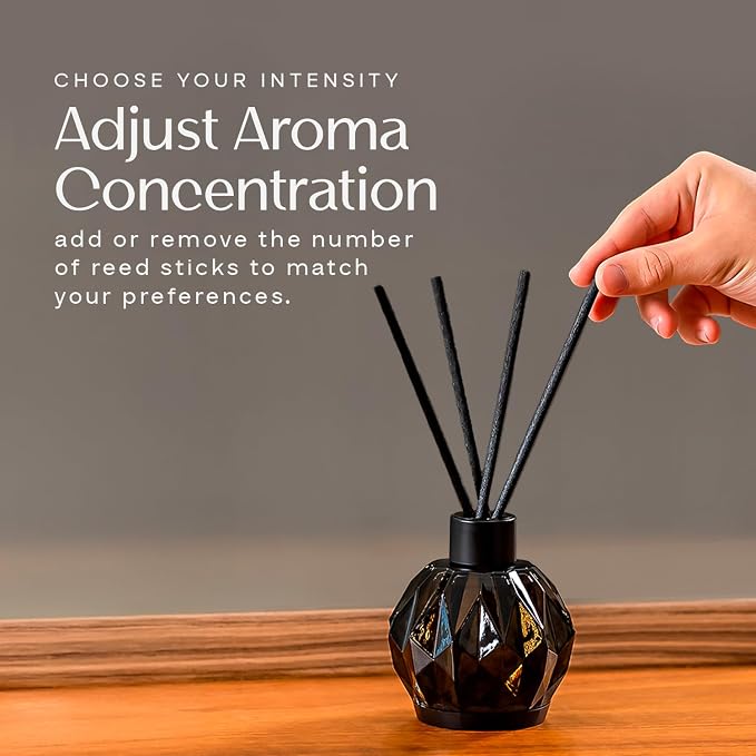 AromaPlan Reed Diffuser, Refreshing Minty Scent Diffuser (8.45 fl oz, 250ml)- Luxury Reed Diffusers Set for Home- Includes Reed Diffuser Sticks & Fragrance Oil in Glass Bottle