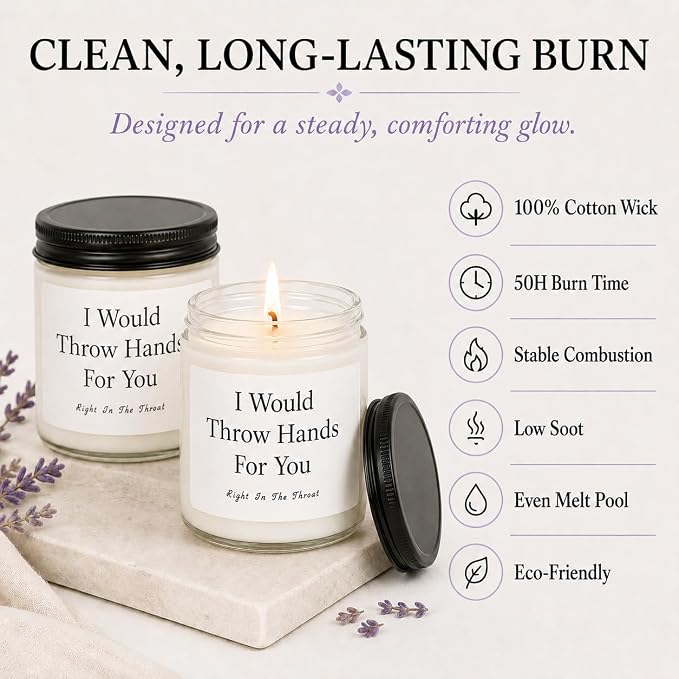 Birthday Gifts for Women, Funny Friendship Lavender Scented Candle 7 oz, Soy Wax Present for Best Friend, Sister, Coworker, Bestie, Her
