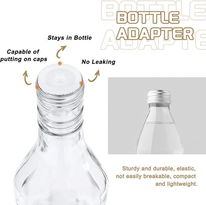 PATIKIL Bottle Adapter 0.47"/12mm Press in Plugs Clear 25Pcs, 0.12" Hole | for Oral Dispenser Liquid Oil Plastic Glass Bottles Stopper