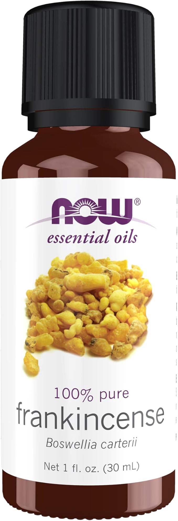 NOW Essential Oils, Frankincense Oil, Centering Aromatherapy Scent, Steam Distilled, 100% Pure, Vegan, Child Resistant Cap, 1-Ounce